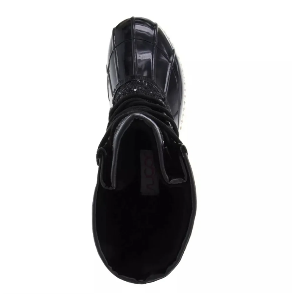 Sugar Skylar Glitter Duck Boots Black -8 - Picture 4 of 8